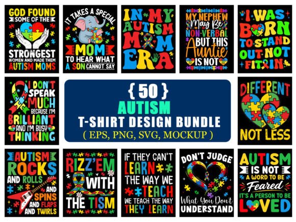 Autism Awareness T-Shirt Design Bundle