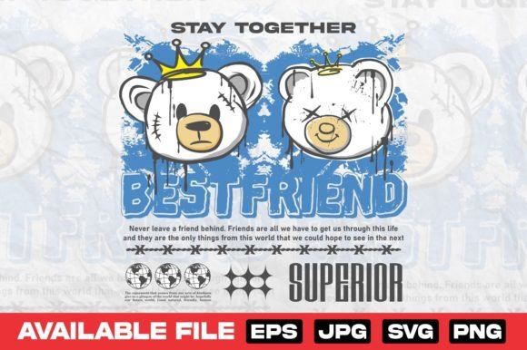 Best Friend Bear Doll Vintage Design: Graphics for T-Shirt Designs