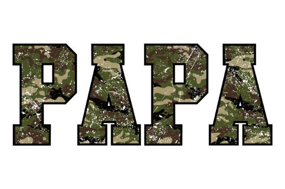 Camo Papa Military Father Design Graphics