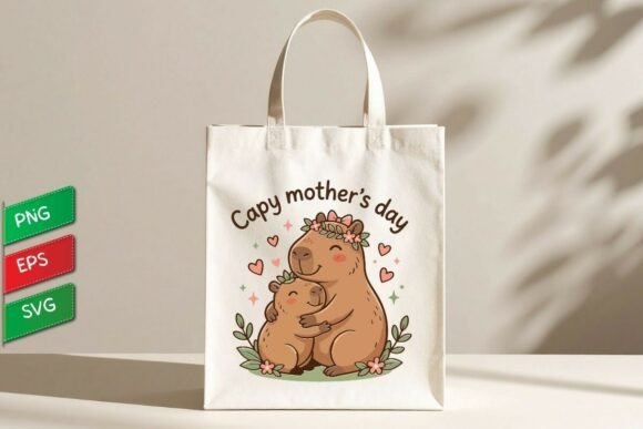 Capy Mother's Day T-Shirts Vector Design Graphics