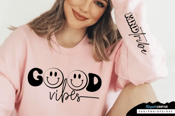 Good Vibes Sleeve SVG: Fresh Graphics for T-Shirt Designs