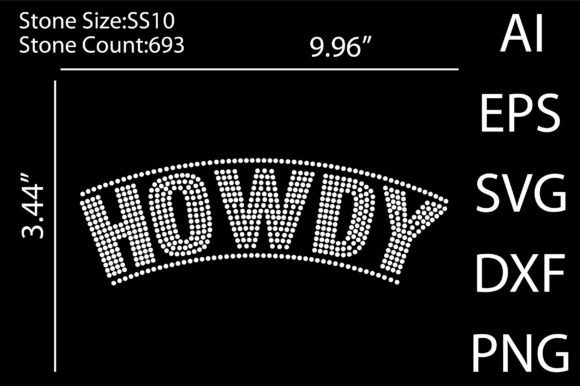 Howdy Rhinestone Templates: Graphics for T-Shirt Designs