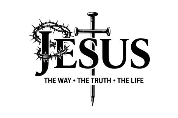 Jesus Crown Cross Faith Design Graphics