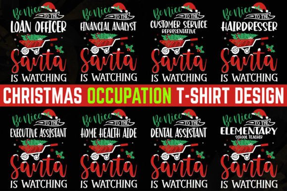 Occupation Christmas Design 6: Graphics for T-Shirt Designs