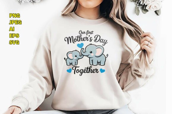 Our First Mother’s Day T-Shirt Design Graphics