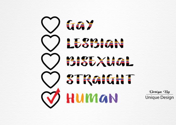 Pride Human SVG: Graphics for T-Shirt Designs
