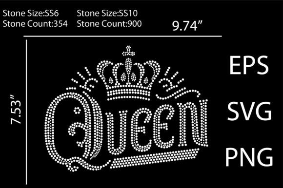 Queen Rhinestone Templates Design