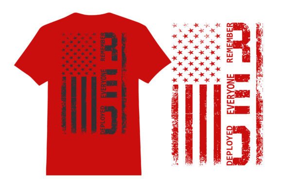 Red. Remember Everyone Deployed: Graphics for T-Shirt Designs