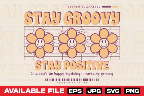 Retro Groovy Floral Daisy T-Shirt Design Graphics