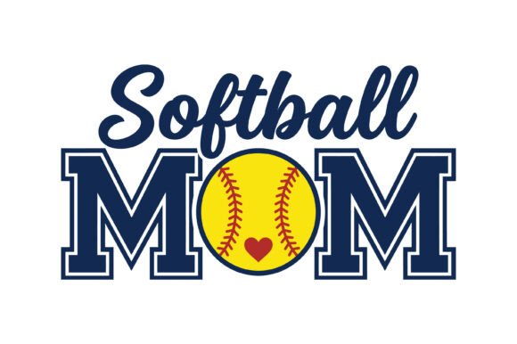 Softball Mom Sports Mom Design Graphics