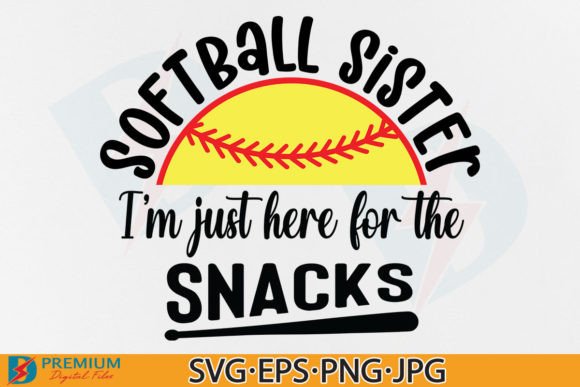 Softball Sister SVG: Graphics for T-Shirt Designs