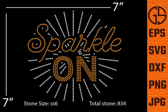 Sparkle on Rhinestone Graphics for T-Shirt Designs