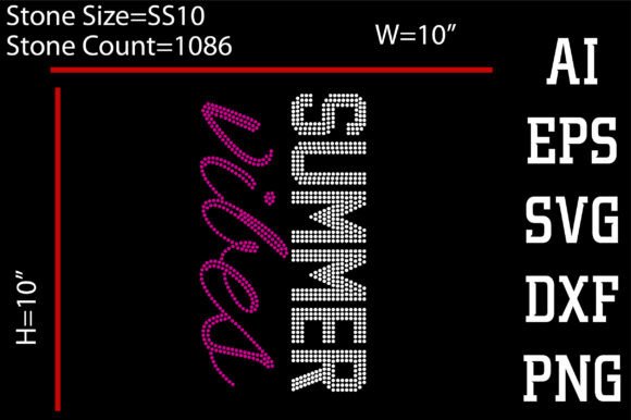 Summer Vibes, Rhinestone Design