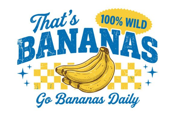 That's Bananas Retro Fruit SVG Design