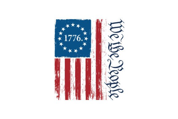 Vintage Betsy Ross Flag Design Graphics