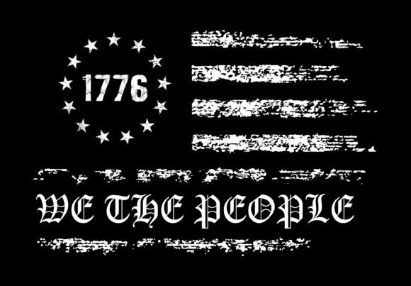 We the People 1776 Flag: Graphics for T-Shirt Designs